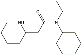 N-cyclohexyl-N-ethyl-2-(piperidin-2-yl)acetamide Struktur