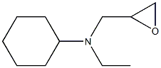 N-cyclohexyl-N-ethyl-N-(oxiran-2-ylmethyl)amine Struktur