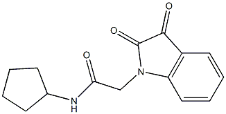 N-cyclopentyl-2-(2,3-dioxo-2,3-dihydro-1H-indol-1-yl)acetamide Struktur