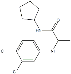 N-cyclopentyl-2-[(3,4-dichlorophenyl)amino]propanamide Struktur