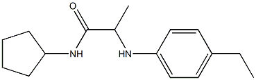 N-cyclopentyl-2-[(4-ethylphenyl)amino]propanamide Struktur