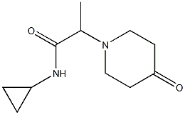 N-cyclopropyl-2-(4-oxopiperidin-1-yl)propanamide Struktur