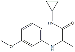 N-cyclopropyl-2-[(3-methoxyphenyl)amino]propanamide Struktur