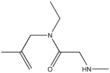 N-ethyl-2-(methylamino)-N-(2-methylprop-2-enyl)acetamide Struktur