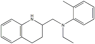 N-ethyl-2-methyl-N-(1,2,3,4-tetrahydroquinolin-2-ylmethyl)aniline Struktur