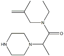 N-ethyl-N-(2-methylprop-2-en-1-yl)-2-(piperazin-1-yl)propanamide Struktur