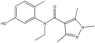 N-ethyl-N-(5-hydroxy-2-methylphenyl)-1,3,5-trimethyl-1H-pyrazole-4-carboxamide Struktur