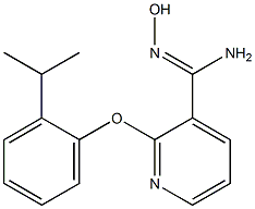 N'-hydroxy-2-(2-isopropylphenoxy)pyridine-3-carboximidamide Struktur