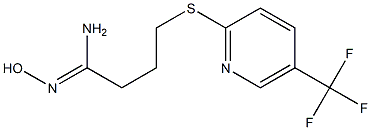 N'-hydroxy-4-{[5-(trifluoromethyl)pyridin-2-yl]sulfanyl}butanimidamide Struktur