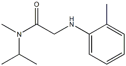 N-methyl-2-[(2-methylphenyl)amino]-N-(propan-2-yl)acetamide Struktur