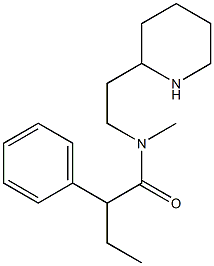 N-methyl-2-phenyl-N-[2-(piperidin-2-yl)ethyl]butanamide Struktur