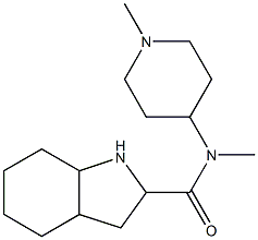 N-methyl-N-(1-methylpiperidin-4-yl)octahydro-1H-indole-2-carboxamide Struktur