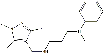 N-methyl-N-(3-{[(1,3,5-trimethyl-1H-pyrazol-4-yl)methyl]amino}propyl)aniline Struktur