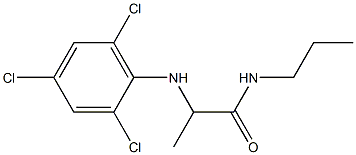 N-propyl-2-[(2,4,6-trichlorophenyl)amino]propanamide Struktur