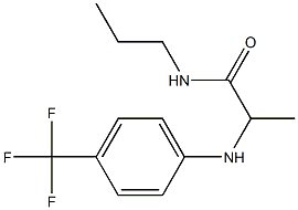 N-propyl-2-{[4-(trifluoromethyl)phenyl]amino}propanamide Struktur