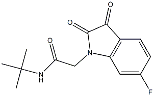 N-tert-butyl-2-(6-fluoro-2,3-dioxo-2,3-dihydro-1H-indol-1-yl)acetamide Struktur