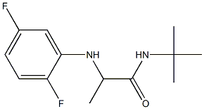 N-tert-butyl-2-[(2,5-difluorophenyl)amino]propanamide Struktur