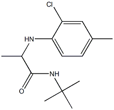 N-tert-butyl-2-[(2-chloro-4-methylphenyl)amino]propanamide Struktur