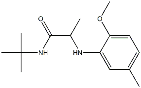 N-tert-butyl-2-[(2-methoxy-5-methylphenyl)amino]propanamide Struktur