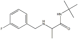 N-tert-butyl-2-{[(3-fluorophenyl)methyl]amino}propanamide Struktur