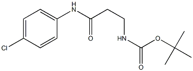 tert-butyl 3-[(4-chlorophenyl)amino]-3-oxopropylcarbamate Struktur