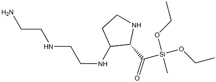 N-  [N'-(2-aminoethyl)aminoethyl]-3-aminopropyl-methyldiethoxysilane Struktur