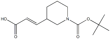 3-(1-Boc-piperidin-3-yl)acrylic acid Struktur