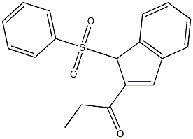 1-(1-(PHENYLSULFONYL)-1H-INDEN-2-YL)PROPAN-1-ONE Struktur