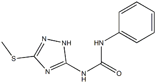 1-(5-Methylsulfanyl-2H-[1,2,4]triazol-3-yl)-3-phenyl-urea Struktur