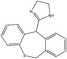 2-(6,11-dihydrodibenzo[b,e]thiepin-11-yl)-4,5-dihydro-1H-imidazole Struktur