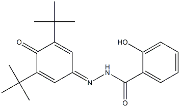 N'-(3,5-ditert-butyl-4-oxo-2,5-cyclohexadien-1-ylidene)-2-hydroxybenzohydrazide Struktur