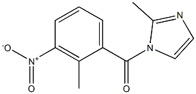 1-{3-nitro-2-methylbenzoyl}-2-methyl-1H-imidazole Struktur