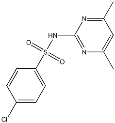 4-chloro-N-(4,6-dimethyl-2-pyrimidinyl)benzenesulfonamide Struktur