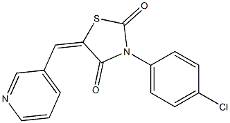 3-(4-chlorophenyl)-5-(3-pyridinylmethylene)-1,3-thiazolidine-2,4-dione Struktur