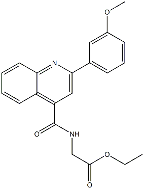 ethyl ({[2-(3-methoxyphenyl)-4-quinolinyl]carbonyl}amino)acetate Struktur