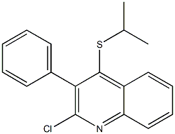 2-chloro-4-(isopropylsulfanyl)-3-phenylquinoline Struktur