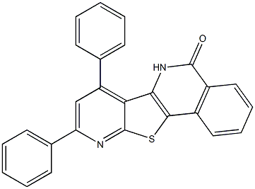 7,9-diphenylpyrido[3',2':4,5]thieno[3,2-c]isoquinolin-5(6H)-one Struktur