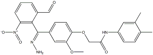 N-(3,4-dimethylphenyl)-2-[4-(2-{3-nitrobenzoyl}carbohydrazonoyl)-2-methoxyphenoxy]acetamide Struktur