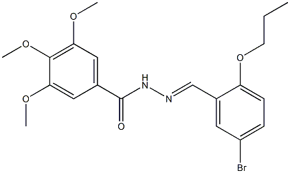 N'-(5-bromo-2-propoxybenzylidene)-3,4,5-trimethoxybenzohydrazide Struktur