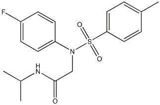 2-{4-fluoro[(4-methylphenyl)sulfonyl]anilino}-N-isopropylacetamide Struktur