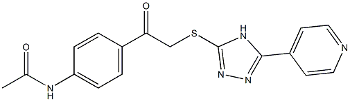 N-[4-(2-{[5-(4-pyridinyl)-4H-1,2,4-triazol-3-yl]sulfanyl}acetyl)phenyl]acetamide Struktur