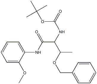 tert-butyl 2-(benzyloxy)-1-[(2-methoxyanilino)carbonyl]propylcarbamate Struktur