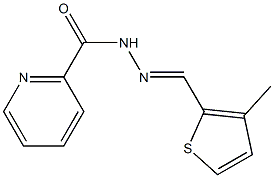 N'-[(3-methyl-2-thienyl)methylene]-2-pyridinecarbohydrazide Struktur