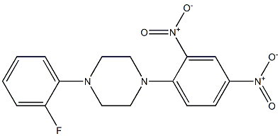 1-{2,4-bisnitrophenyl}-4-(2-fluorophenyl)piperazine Struktur