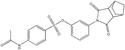 3-(3,5-dioxo-4-azatricyclo[5.2.1.0~2,6~]dec-4-yl)phenyl 4-(acetylamino)benzenesulfonate Struktur