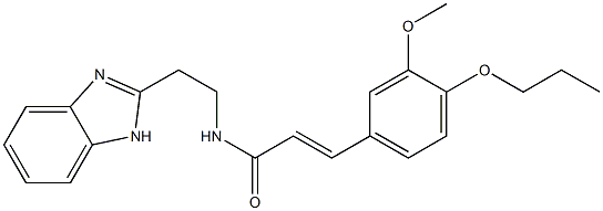 N-[2-(1H-benzimidazol-2-yl)ethyl]-3-(3-methoxy-4-propoxyphenyl)acrylamide Struktur