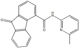 N-(6-methyl-2-pyridinyl)-9-oxo-9H-fluorene-4-carboxamide Struktur