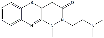 2-[2-(dimethylamino)ethyl]-1-methyl-1,2,4,4a-tetrahydro-3H-pyridazino[4,3-b][1,4]benzothiazin-3-one Struktur