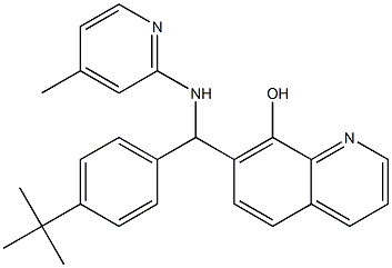 7-{(4-tert-butylphenyl)[(4-methyl-2-pyridinyl)amino]methyl}-8-quinolinol Struktur