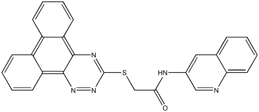 2-(phenanthro[9,10-e][1,2,4]triazin-3-ylsulfanyl)-N-(3-quinolinyl)acetamide Struktur